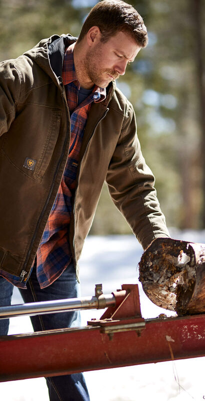 Rebar Washed DuraCanvas Insulated Jacket Lifestyle